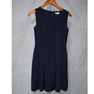 Shoshanna Navy Sleeveless Fit & Flare Dress Size 2 Made in USA